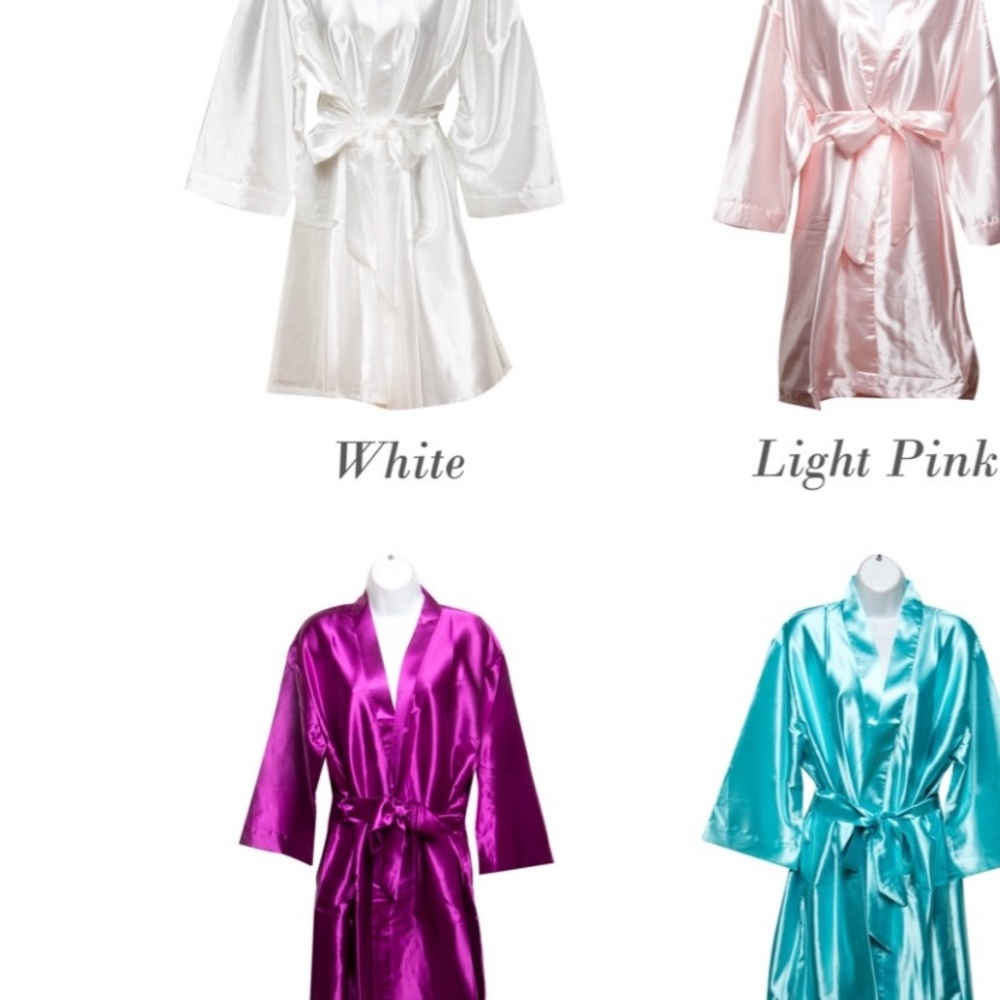 White Silk Robe - Picture 2 of 2